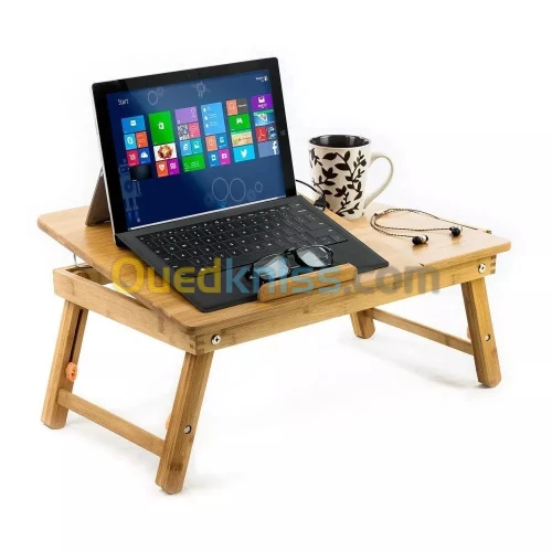 Table laptop - café multi-utilisations + 2 ventilateurs + casier طاولة حاسوب