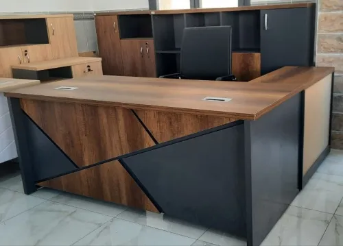 Ensemble de Bureau Mélaminée 1.60M / 1.80M (Bureau + Caisson + Retour bureau + armoire + chaise)