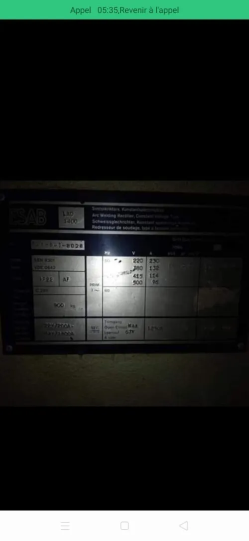 Poste à souder ESAB LAD 1400