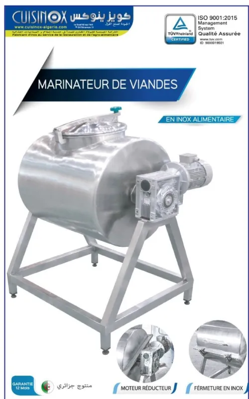 Marinateur de viande Fabriqué entièrement en inox