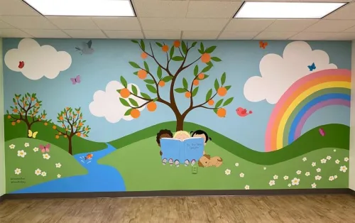 Dessin mural pour crèche et chambre d'enfants 