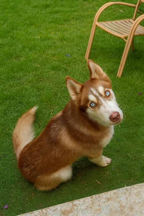 Husky Sibérien  Âge : 6 mois Sexe : Mâle Race : Husky Sibérien