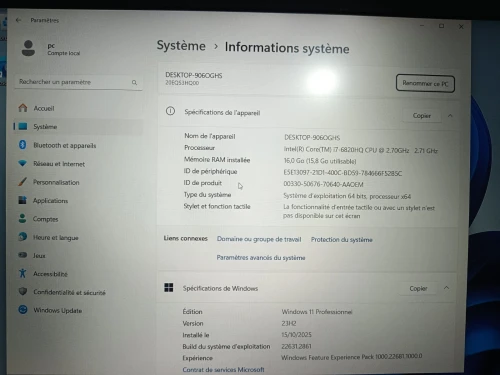 Ordinateur portable Lenovo et Dell