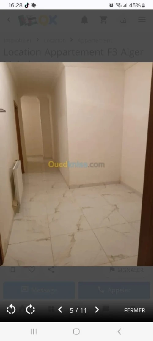 Location Appartement F3 Alger Mahelma