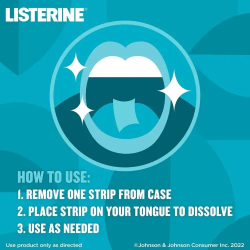LISTERINE Pastille Rafraichissante Pour L'Haleine Elimine 99% Des Germes 72 Bandes