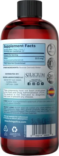 Silicium Minéral Liquide | Complément Alimentaire à Base De Silice Minérale 500ml
