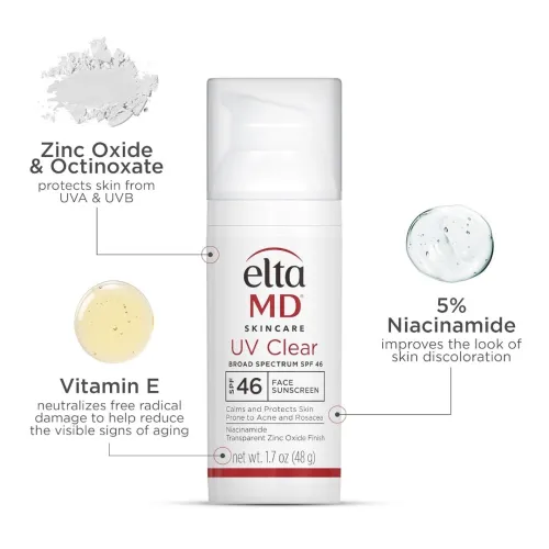 EltaMD Crème Solaire Visage SPF 46, Sans Huile, à l'oxyde de zinc, Recommandée Par Les Dermatologues