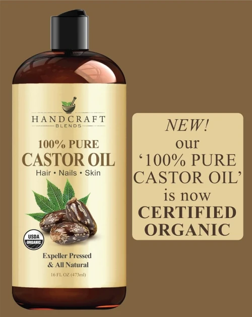 Castor Oil - Huile De Ricin Biologique 100% Pure Et Naturelle 473ml