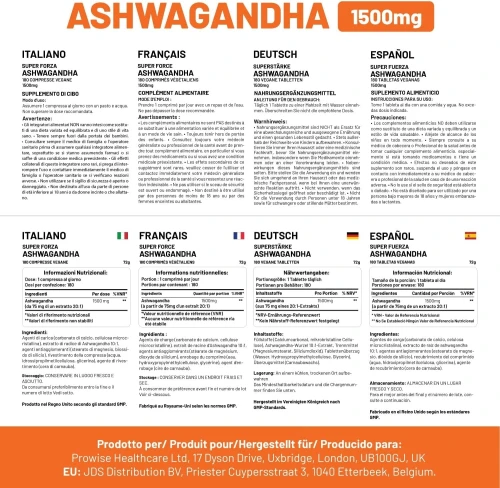 Ashwagandha 1500 mg - 180 Comprimés