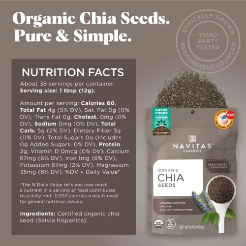 Graines De Chia 100% Bio - 454g
