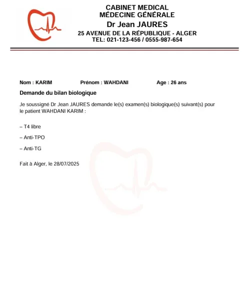 LOGICIEL GESTION DU CABINET MEDICAL