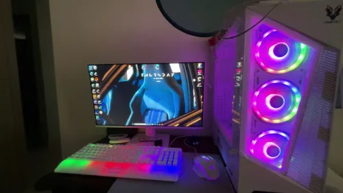 Pc gamer avec écran avec combo mars gaming 4in1