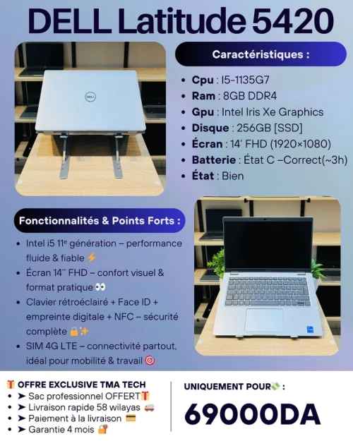 DELL Latitude 5420    i5-1135G7   8/256