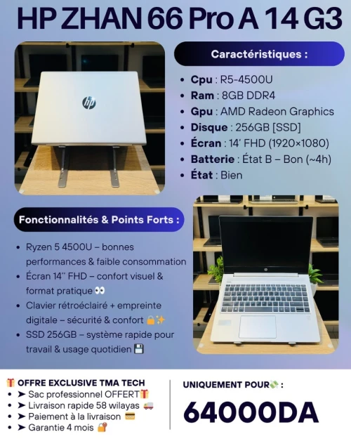 HP ZHAN 66 Pro A 14 G3   Ryzen 5 4500U   8/256