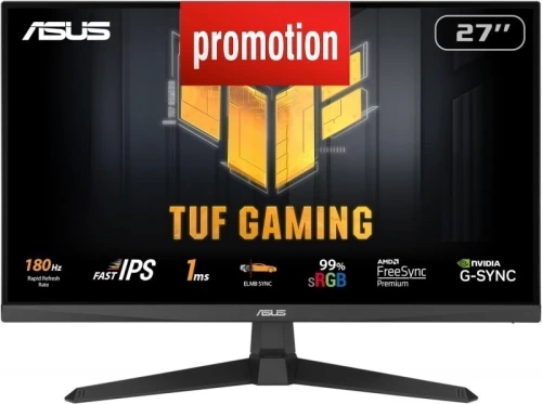 ECRAN ASUS TUF GAMING VG279Q3A - 27"FHD IPS - 180 HZ - 1 MS - FREESYNC / G-SYNC- HDMI/DP- NOIR