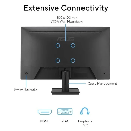 Ecran ASUS VA279HG écran plat de PC 68,6 cm (27") 1920 x 1080 pixels Full HD LCD Noir