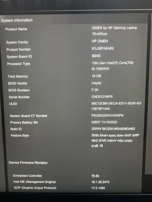 Hp Omen gaming i9-13900hx. Rtx 4060
