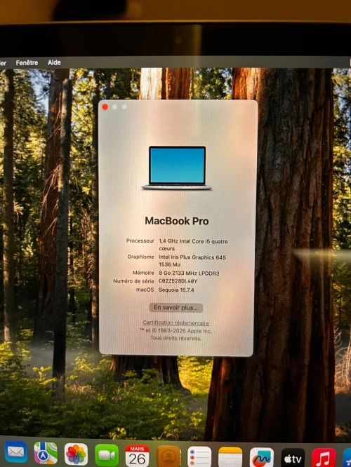 MacBook Pro 13 pouces (modèle 2019-15,4)
