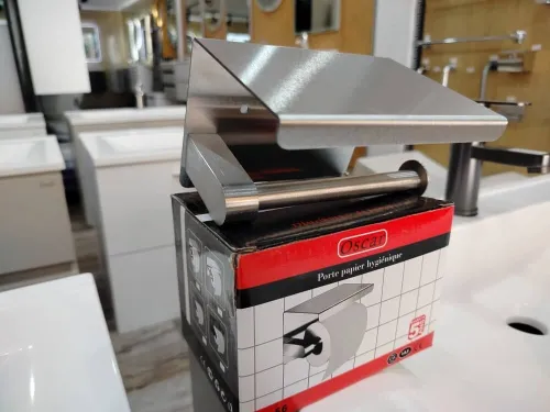 Porte papier hygiénique en inox
