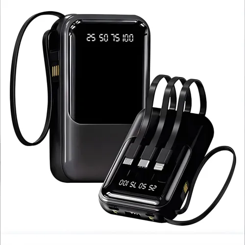 Power Bank Fast Charge Gevo 10000mAh avec Cable intégré LCD Screen / باور بانك