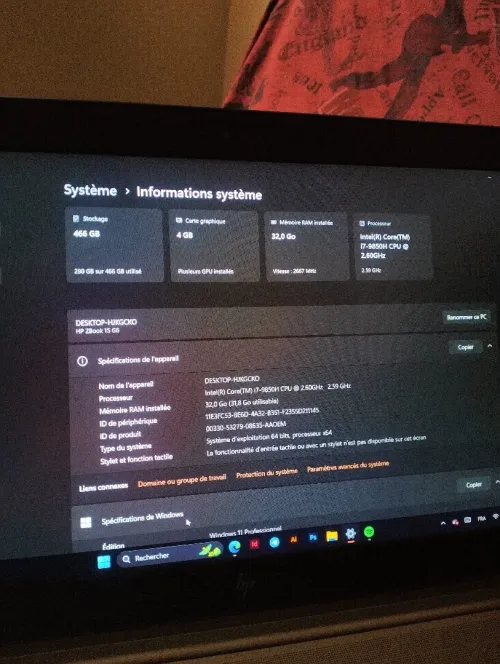 PC Portable HP ZBook 15 G6