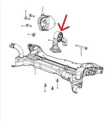 SUPPORT MOTEUR JEEP COMPASS PATRIOT DODGE CALIBER 4X2