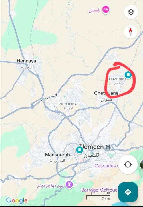 Vente Terrain Tlemcen Chetouane