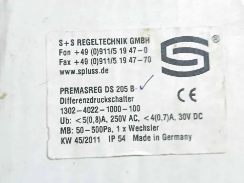 Pressostat d'air 0-10v différentiel siemens
