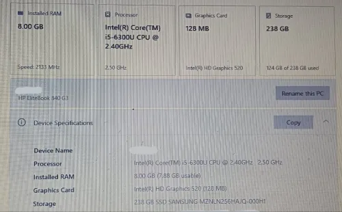 HP Elitebook 840 G3