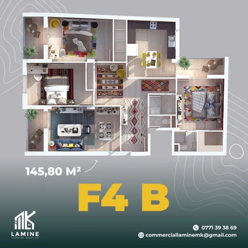 Vente Appartement F4 Oran Bir el djir