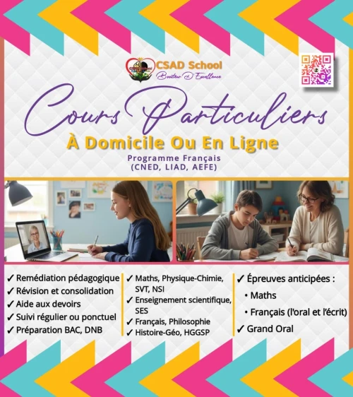 Cours Particuliers De Soutien Scolaire À Domicile Ou En Ligne Programme Français