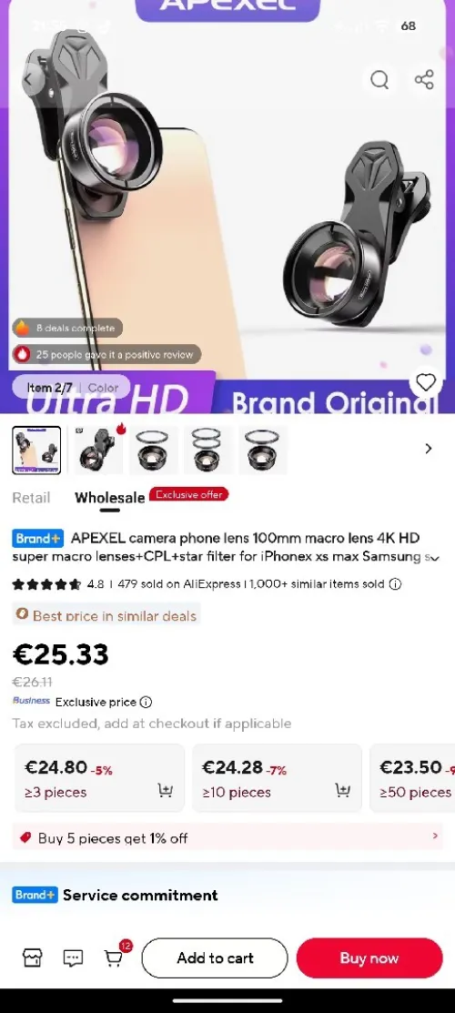 Apexel macro lens