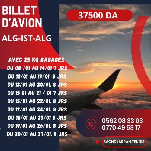 Billet d'avion ALG-IST-ALG A PETIT PRIX !