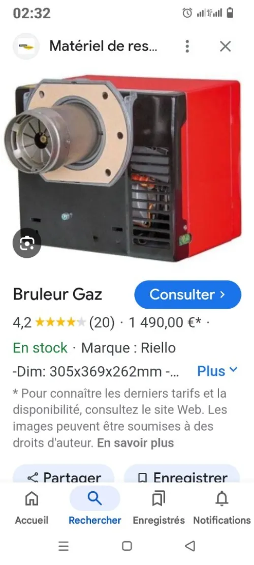 Réparation brûleur à gaz vue à mazout