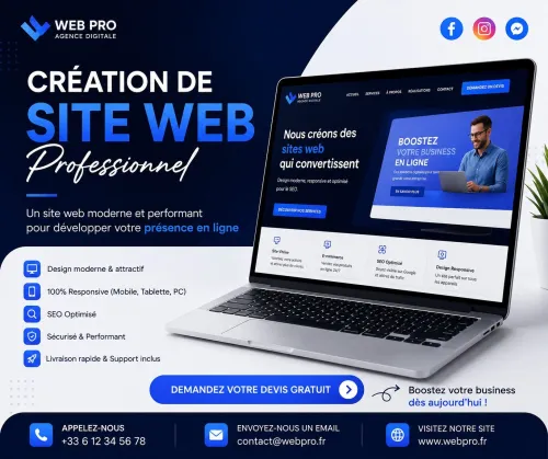 Création de site Web professionnel pour tout les domaines