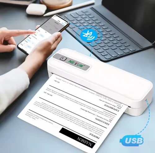 طابعة حرارية محمولة NETUM A4 Portable therma printer