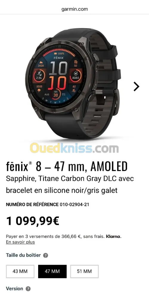 Montres GARMIN POLAR SUUNTO COROS