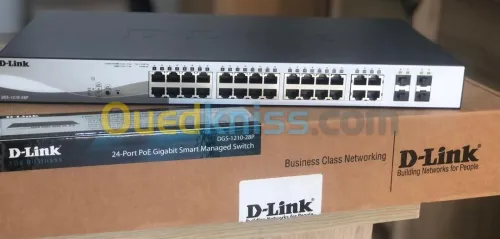 SWITCH 24 PORT 10/100/1000 POE + 4 port SFP 10\100\1000 résaux informatique 