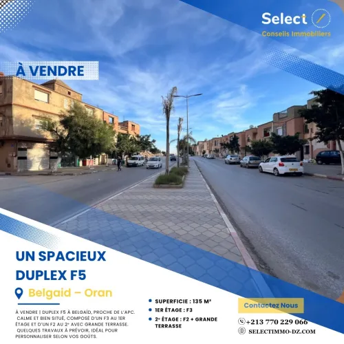 Vente Appartement Duplex F5 Oran Bir el djir