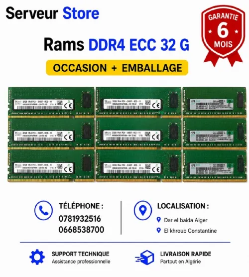 RAM DDR4 ECC 32 GB pour serveur et workstation