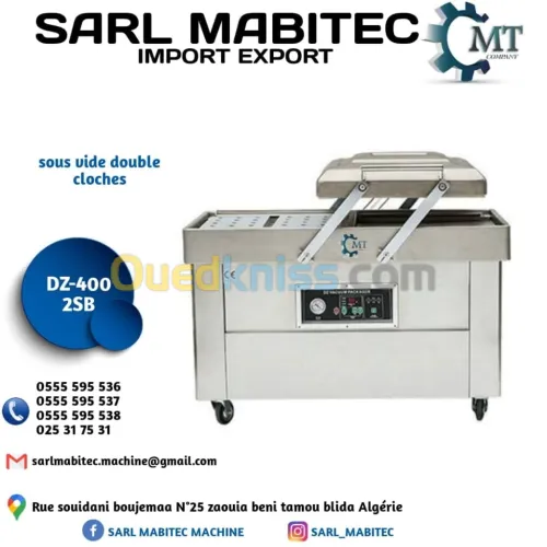 machine sous-vide à double chambre