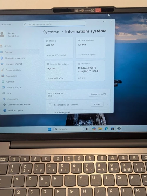 LAPTOP Lenovo IdeaPad Slim Intel i7 13620H 16GB 512GB NVME 14 FHD+