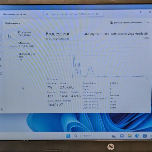 HP NOTEBOOK 15 AMD RYZEN 3 3200U 8GB 512 SSD 15.6