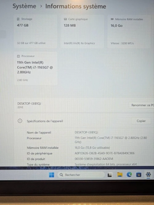 LENOVO THINKBOOK 15 G2  Core i7-1165G7 16gb 512GB