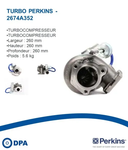 Pièces Perkins D'origine- Turbo