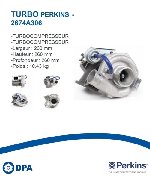 Pièces Perkins D'origine- Turbo