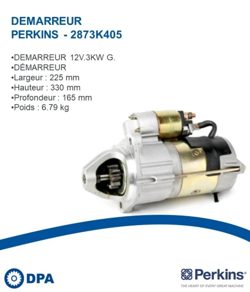 Pièces Perkins D'origine- Démarreur