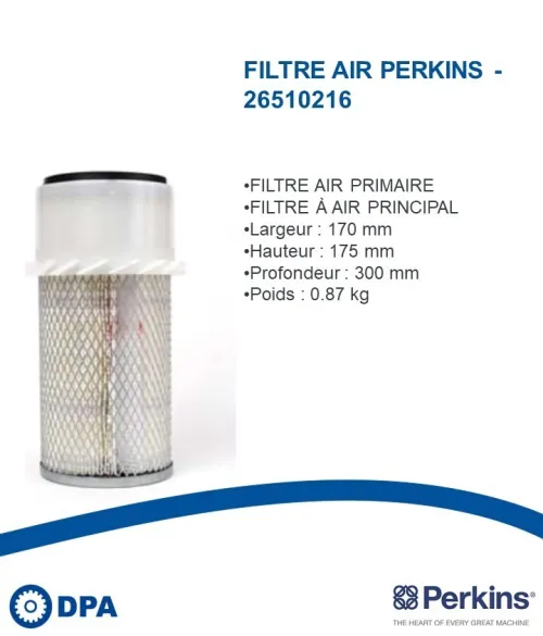 Pièces d'origine Perkins-Filtre à air