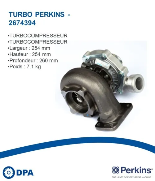Pièces Perkins D'origine- Turbo