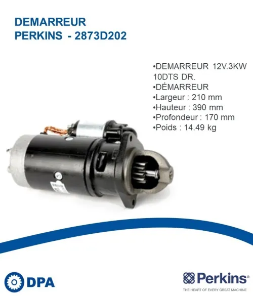 Pièces Perkins D'origine- Démarreur